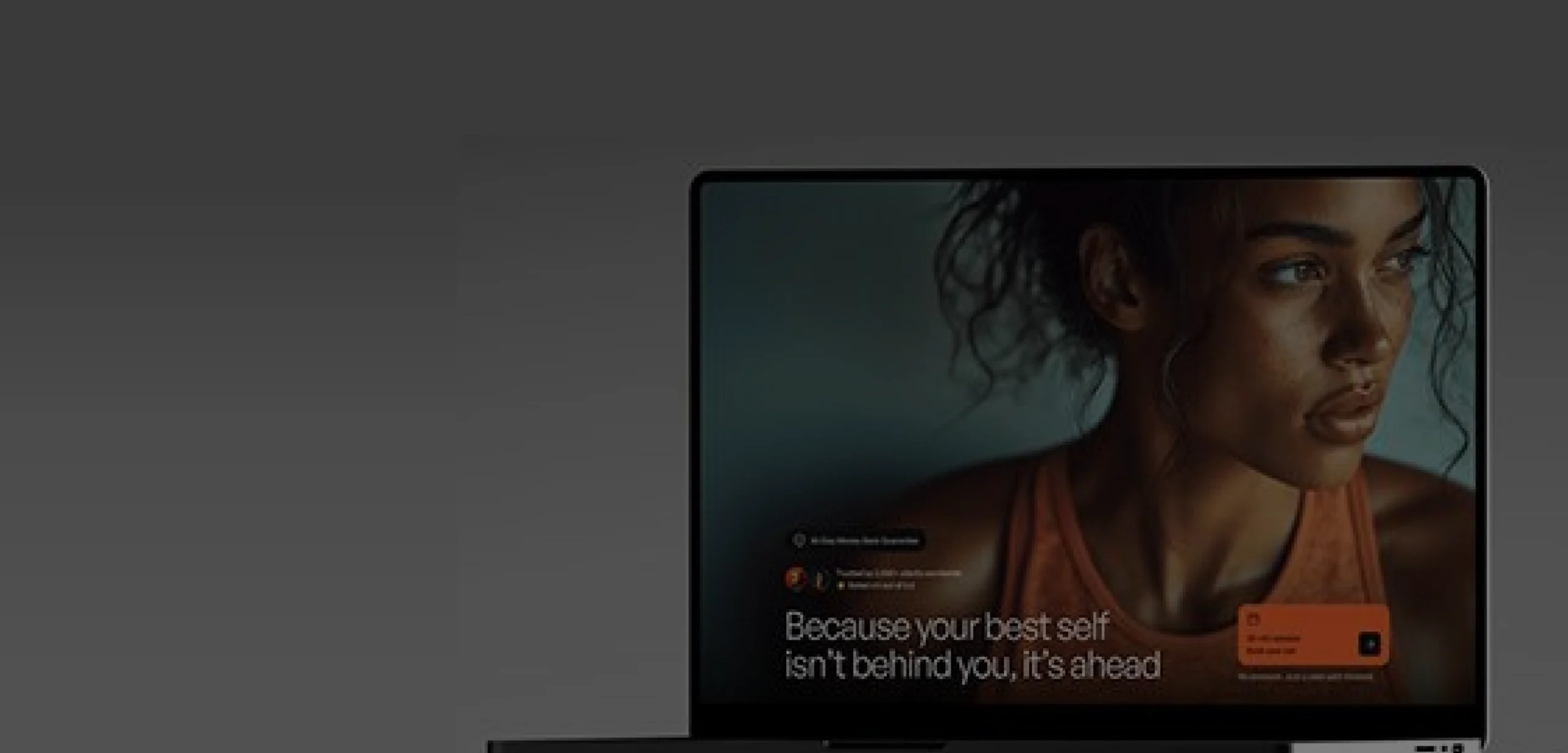 Website design project shown on a laptop screen