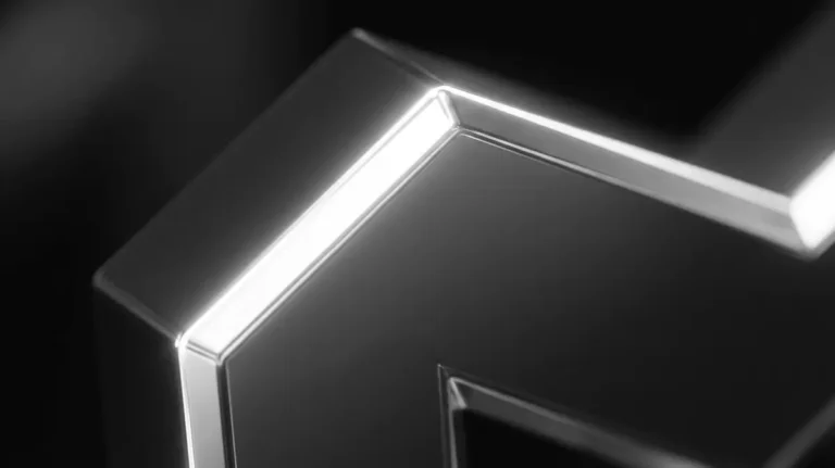 Nuxeno brand mark with light reflections